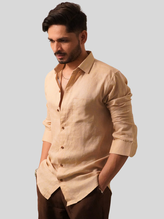 Beige Heritage Linen Shirt
