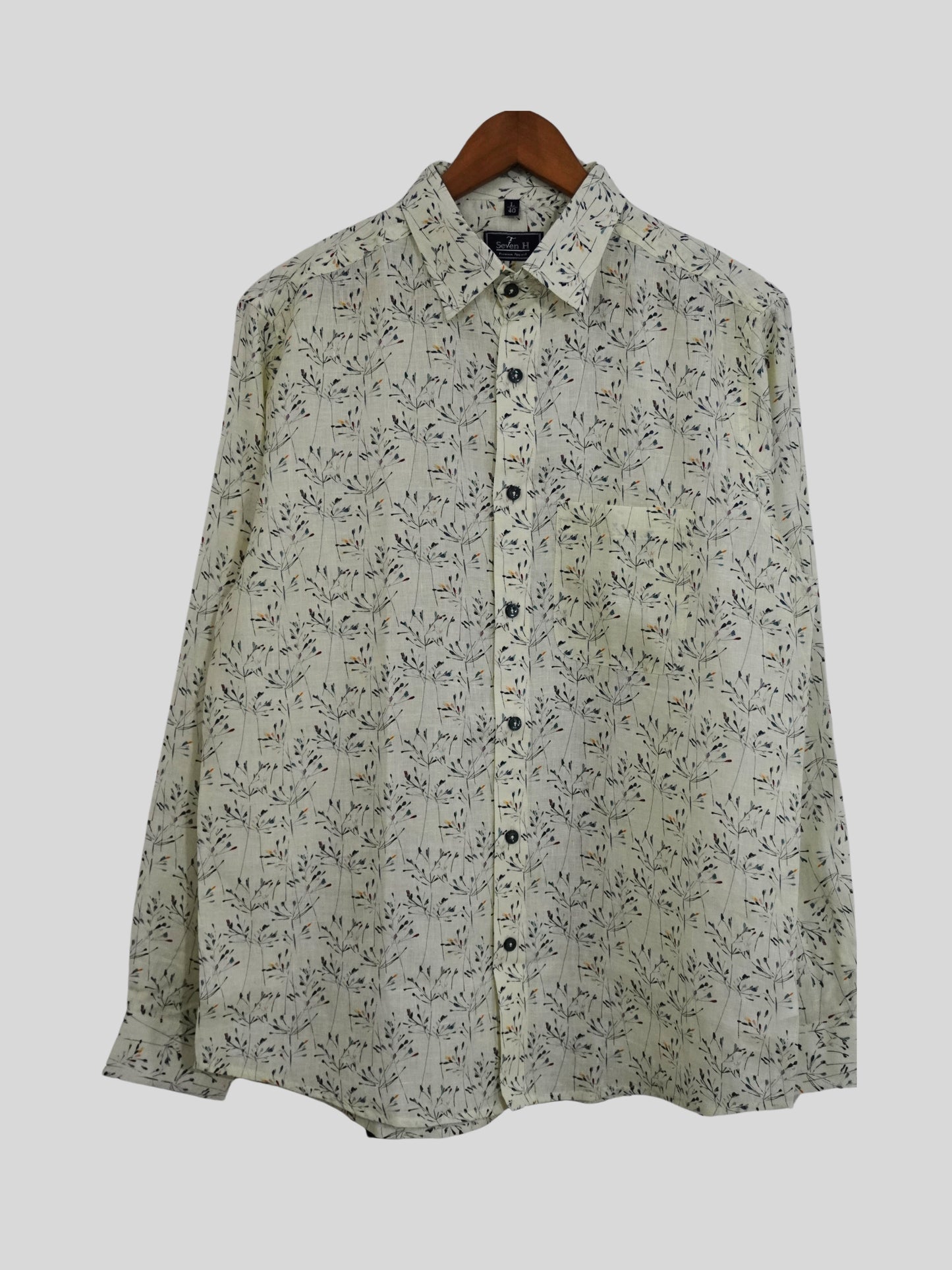 Multicolor Print Linen Shirt