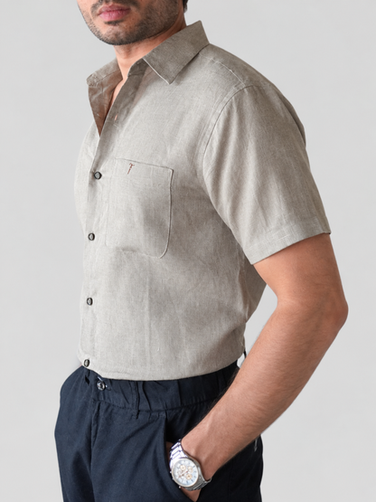 Light Brown Linen Shirt