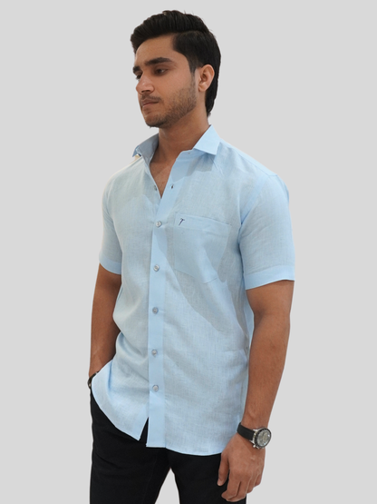 Sky Blue Linen Shirt