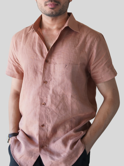 Earthy Brown Linen Shirt