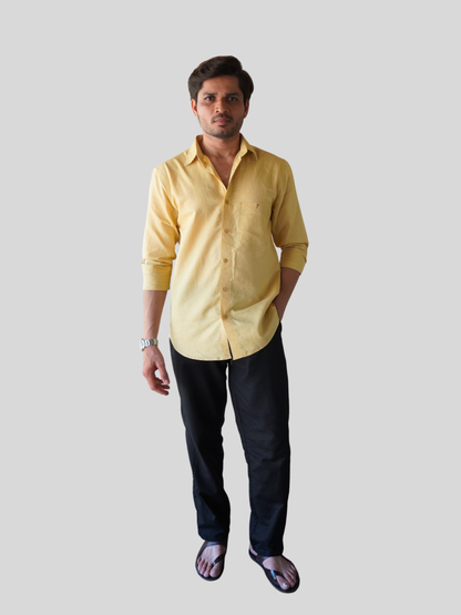 Classic Fit Sand Beige Linen Shirt