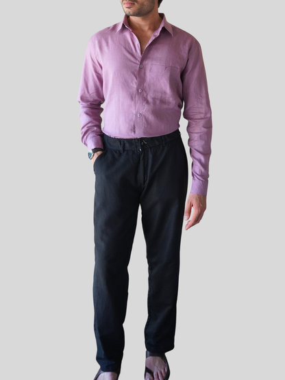Purple Resort Linen Shirt