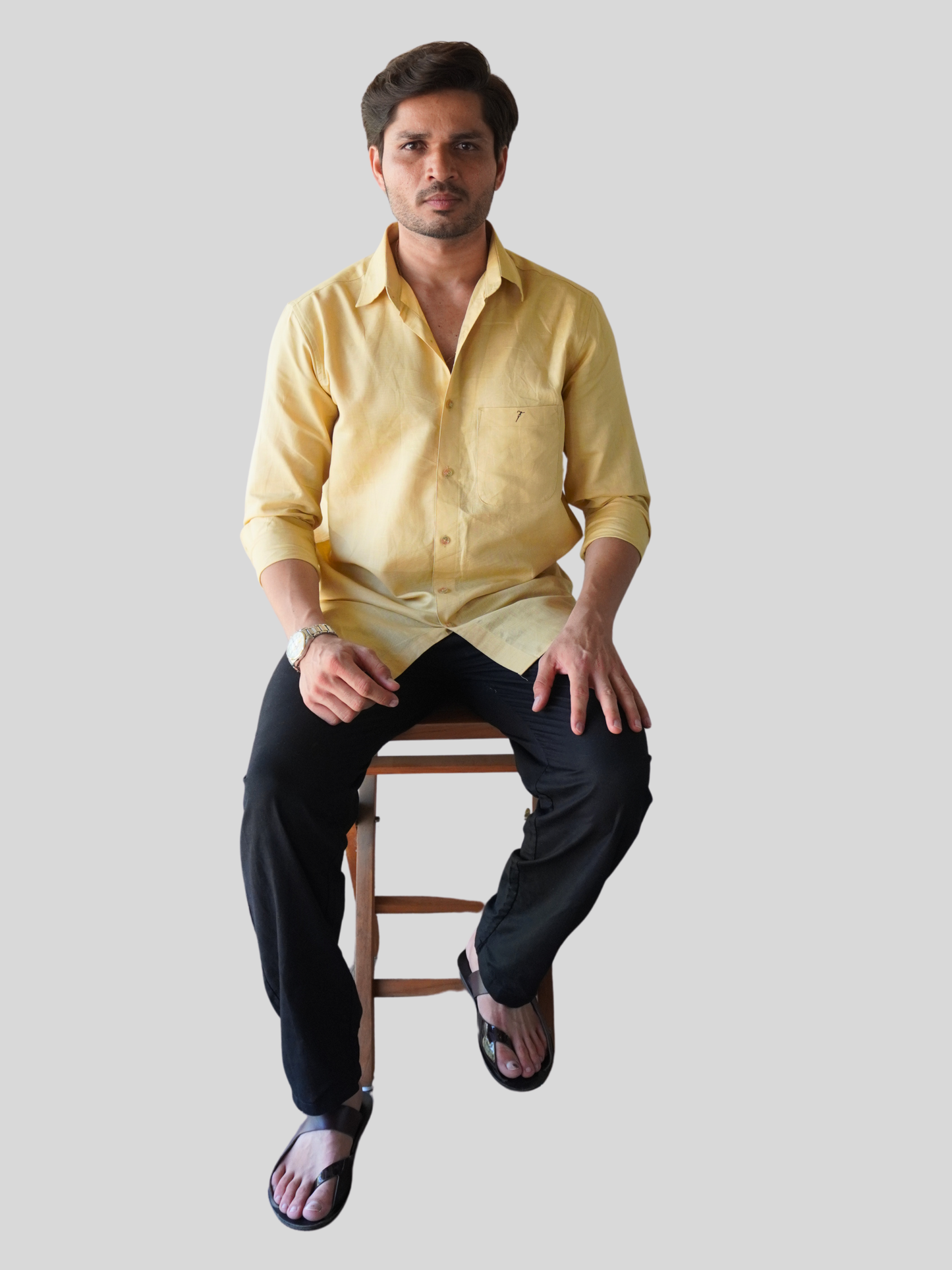 Classic Fit Sand Beige Linen Shirt