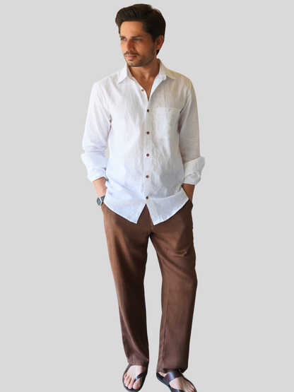 White Linen Shirt