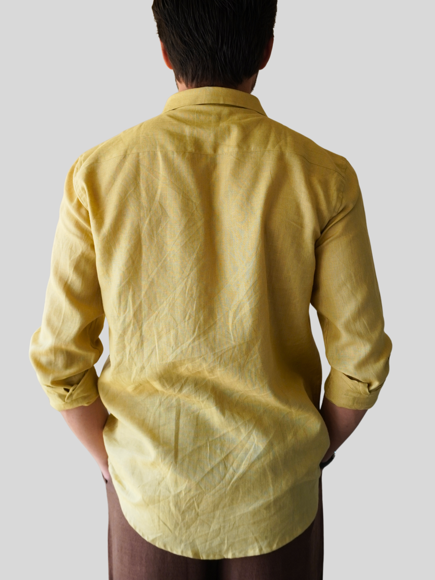 Olive Khaki Linen Shirt