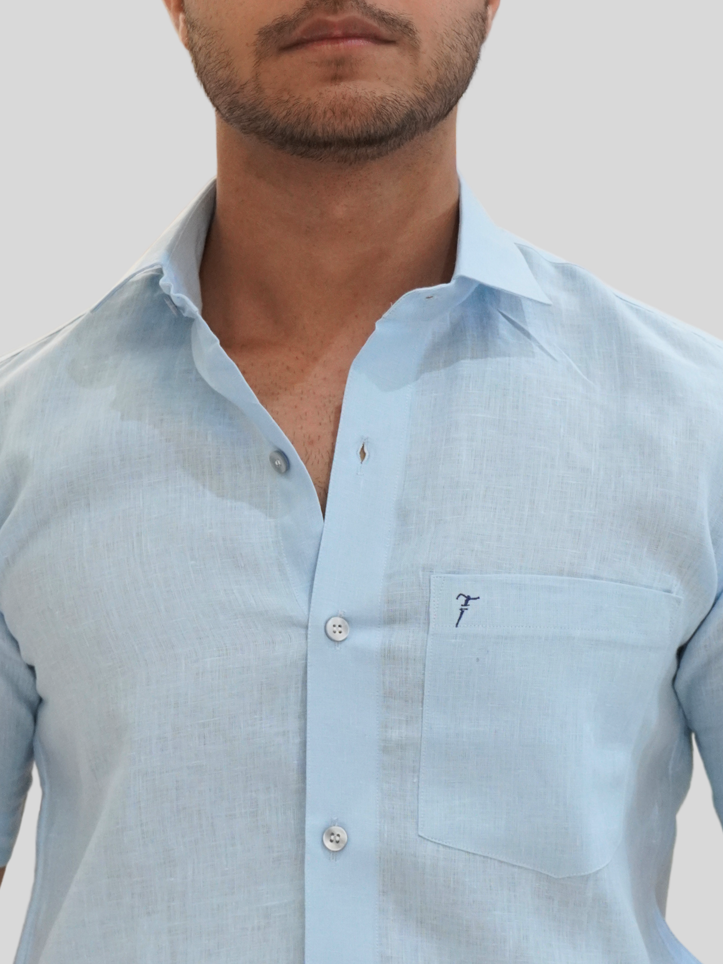Sky Blue Linen Shirt