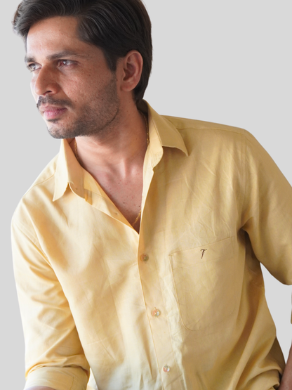 Classic Fit Sand Beige Linen Shirt