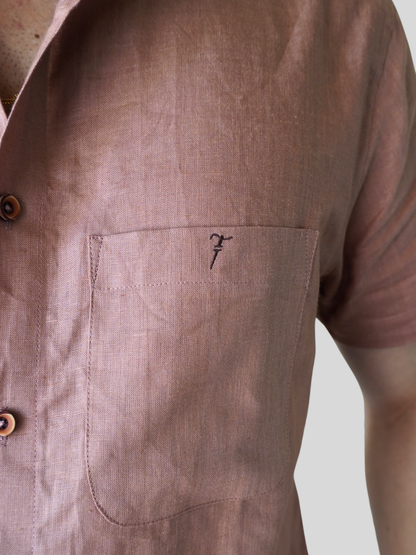 Earthy Brown Linen Shirt