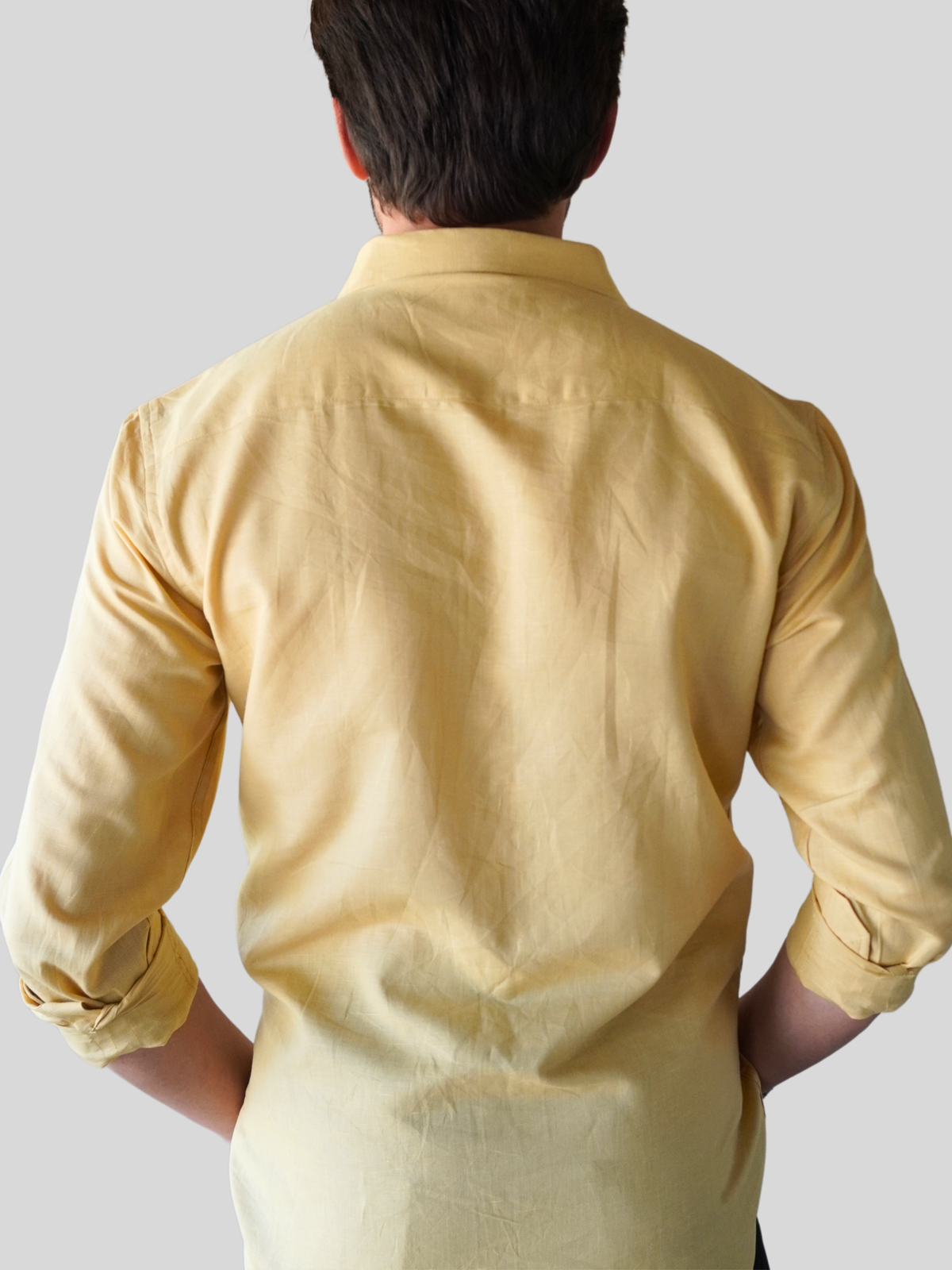 Sand Beige Linen-Blend Shirt
