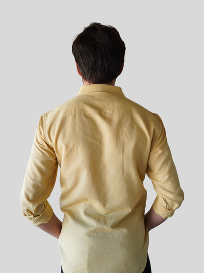 Classic Fit Sand Beige Linen Shirt