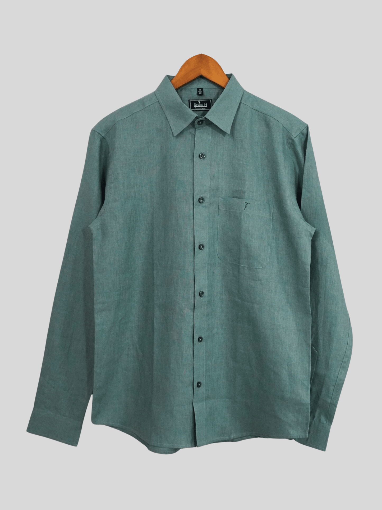 Teal Green Linen Shirt