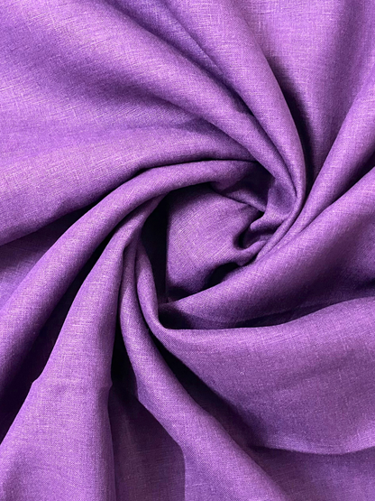 Classic Fit Dark Purple Linen Shirt