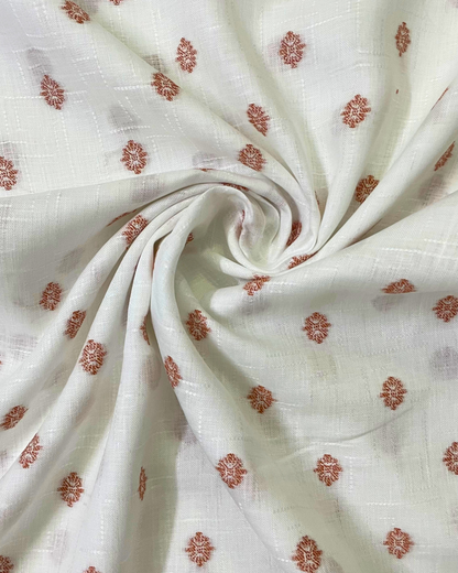 White Heritage Jacquard Linen Shirt
